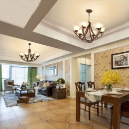 Ενσωματωμένος μεταλλικός πολυέλαιος 8 Light Rustic Lodge