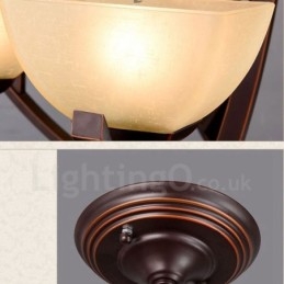 Ενσωματωμένος μεταλλικός πολυέλαιος 8 Light Rustic Lodge