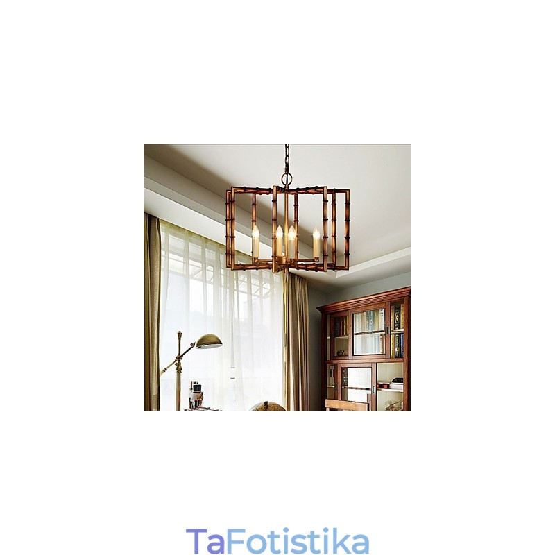 American Country Simple Antique Copper Iron Chandelier Chandelier Creative