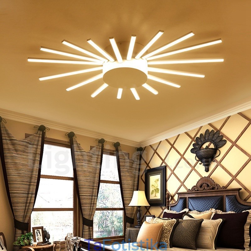 18 Light Modern Contemporary Ενσωματωμένος Μεταλλικός Πολυέλαιος