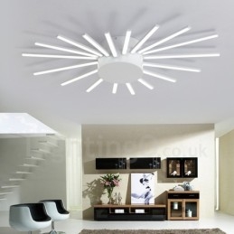 18 Light Modern Contemporary Ενσωματωμένος Μεταλλικός Πολυέλαιος