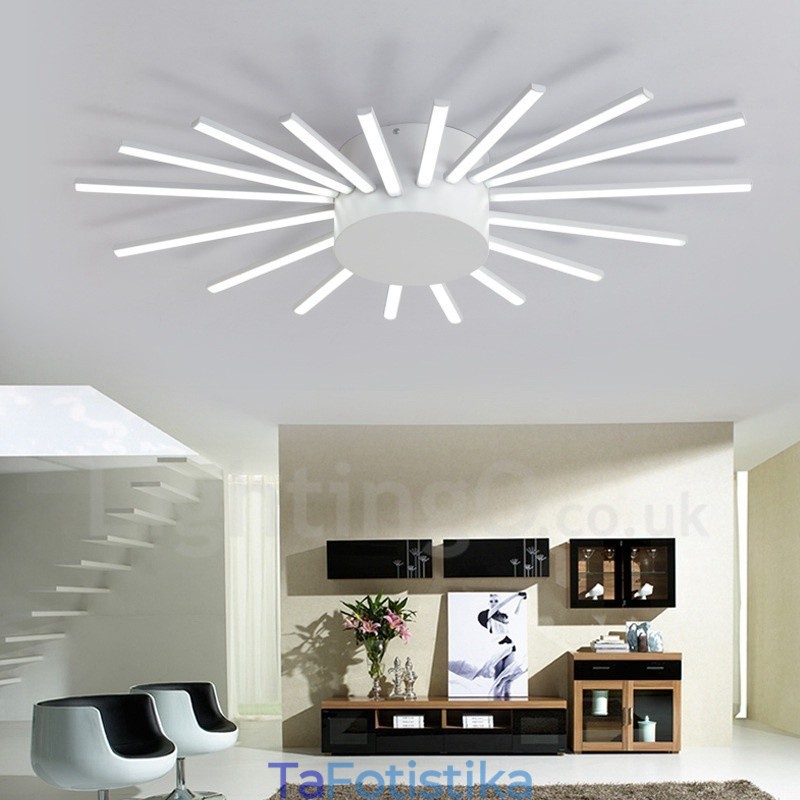 18 Light Modern Contemporary Ενσωματωμένος Μεταλλικός Πολυέλαιος