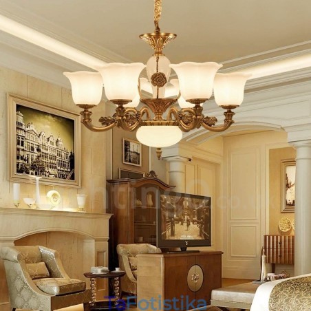 Πολυέλαιος 6 Light Traditional Classic Ενσωματωμένος Μεταλλικός Πολυτελής Πολυέλαιος 6 Light Traditional Classic Ενσωματωμένος Μεταλλικός Πολυτελής