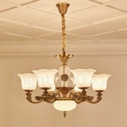 Πολυέλαιος 6 Light Traditional Classic Ενσωματωμένος Μεταλλικός Πολυτελής