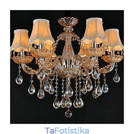 Πολυέλαιος Crystal Traditional Classic Glass 6 Light Πολυέλαιος Crystal Traditional Classic Glass 6 Light