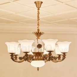Πολυέλαιος 8 Light Traditional Classic Ενσωματωμένος Μεταλλικός Πολυτελής