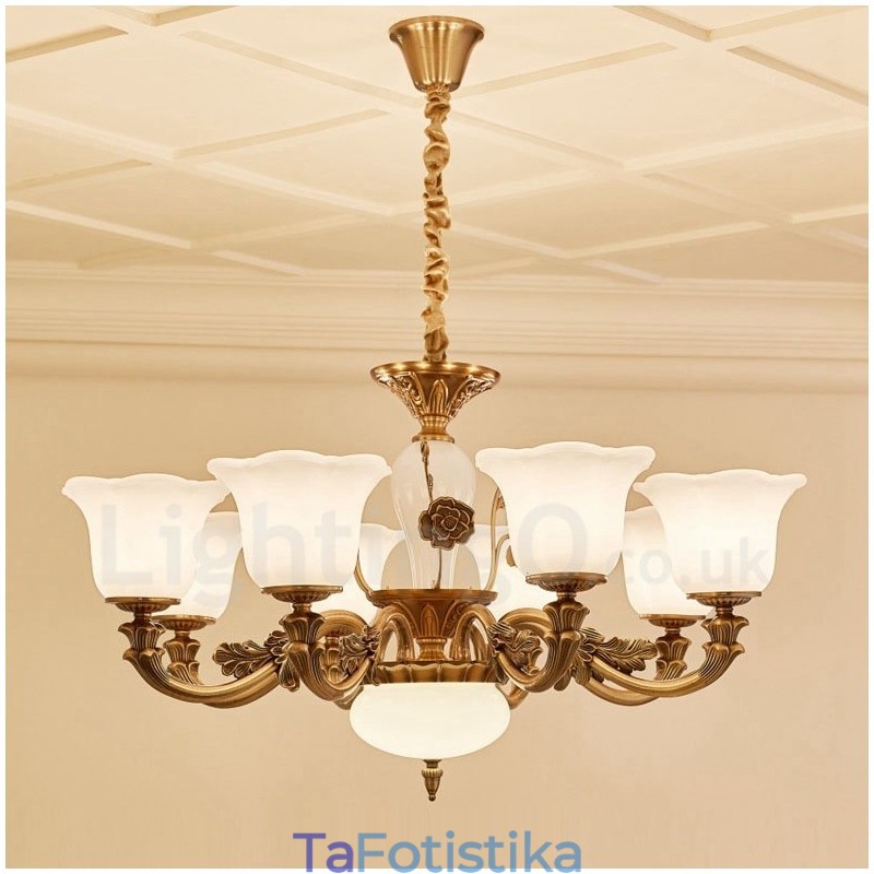 Πολυέλαιος 8 Light Traditional Classic Ενσωματωμένος Μεταλλικός Πολυτελής