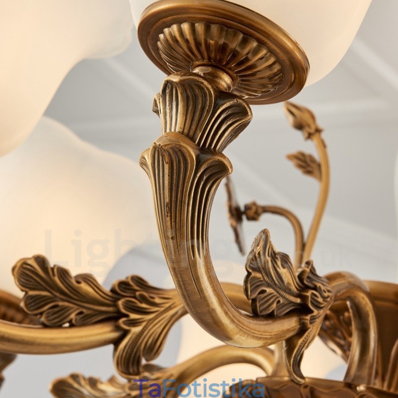 Πολυέλαιος 8 Light Traditional Classic Ενσωματωμένος Μεταλλικός Πολυτελής