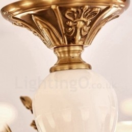 Πολυέλαιος 8 Light Traditional Classic Ενσωματωμένος Μεταλλικός Πολυτελής
