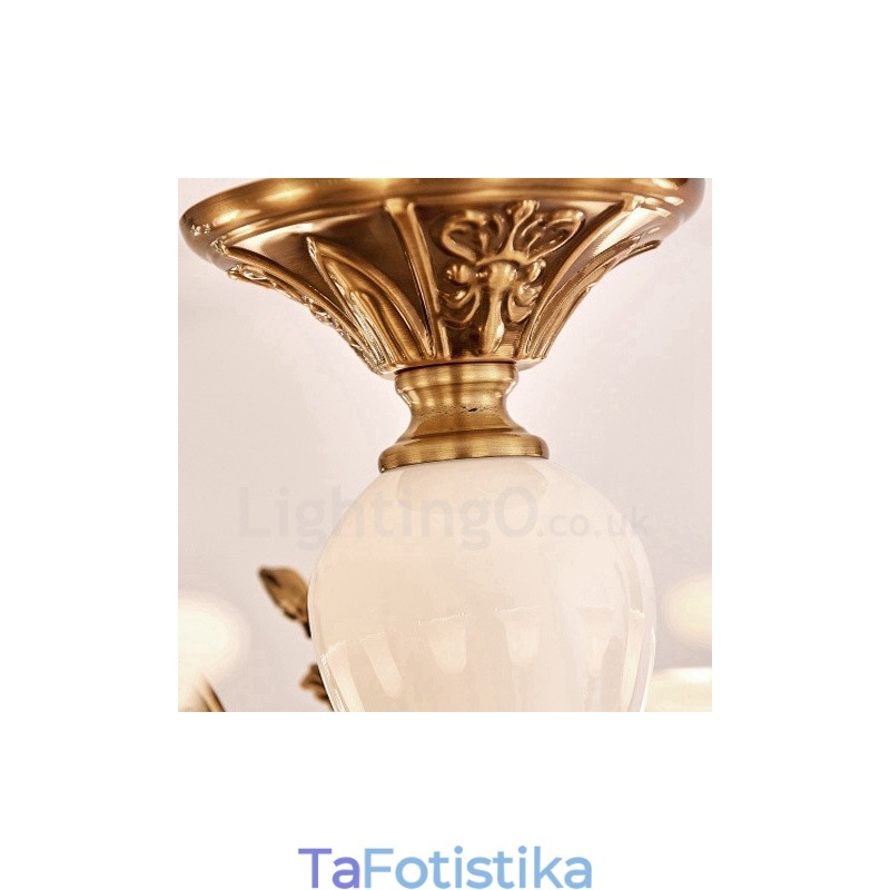 Πολυέλαιος 8 Light Traditional Classic Ενσωματωμένος Μεταλλικός Πολυτελής
