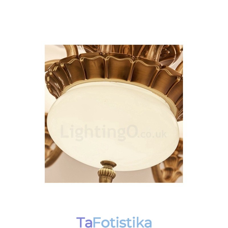 Πολυέλαιος 8 Light Traditional Classic Ενσωματωμένος Μεταλλικός Πολυτελής