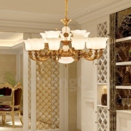 Πολυέλαιος 15 Light Traditional Classic Ενσωματωμένος Μεταλλικός Πολυτελής