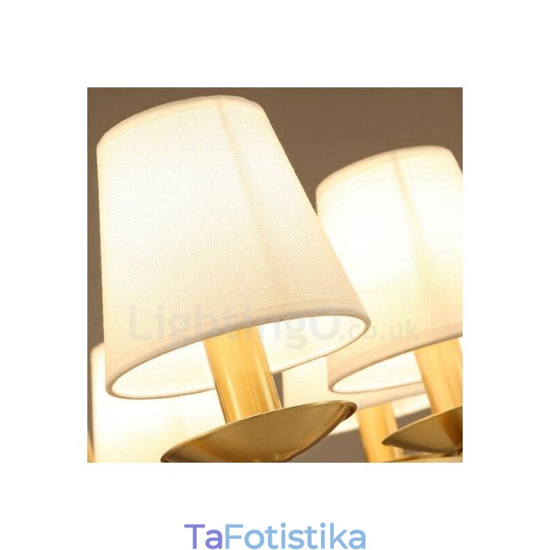 Ενσωματωμένος μεταλλικός χάλκινος πολυέλαιος 6 Light Rustic Lodge