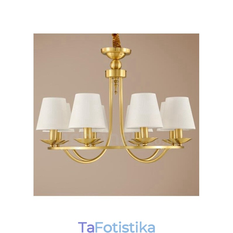 Ορειχάλκινος 8 Light Rustic Lodge Ενσωματωμένος Μεταλλικός Χάλκινος Πολυέλαιος