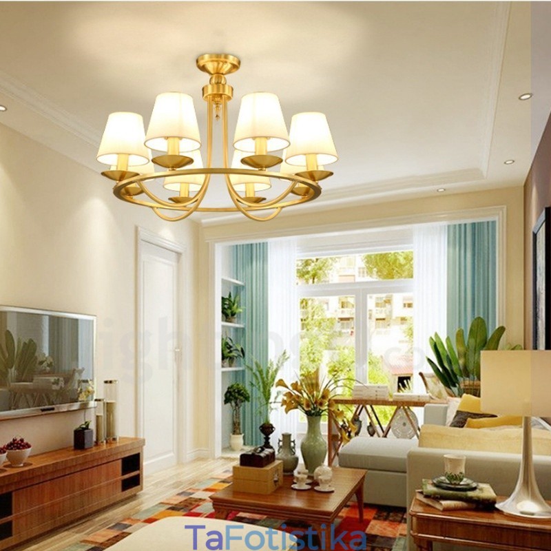 Ορειχάλκινος 8 Light Rustic Lodge Ενσωματωμένος Μεταλλικός Χάλκινος Πολυέλαιος
