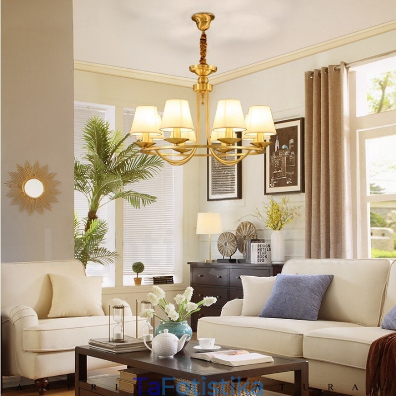 Ορειχάλκινος 8 Light Rustic Lodge Ενσωματωμένος Μεταλλικός Χάλκινος Πολυέλαιος