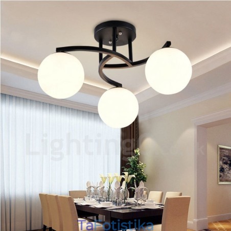 3 Light Rustic Lodge Ενσωματωμένος πολυέλαιος με γυάλινη απόχρωση 3 Light Rustic Lodge Ενσωματωμένος πολυέλαιος με γυάλινη απόχρωση