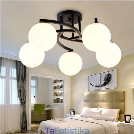 5 Light Rustic Lodge Ενσωματωμένος πολυέλαιος με γυάλινη απόχρωση 5 Light Rustic Lodge Ενσωματωμένος πολυέλαιος με γυάλινη απόχρωση
