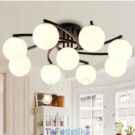 9 Light Rustic Lodge Ενσωματωμένος πολυέλαιος με γυάλινη απόχρωση 9 Light Rustic Lodge Ενσωματωμένος πολυέλαιος με γυάλινη απόχρωση