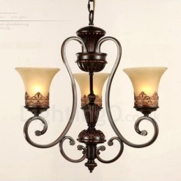 Ενσωματωμένος μεταλλικός πολυέλαιος 3 Light Rustic Lodge