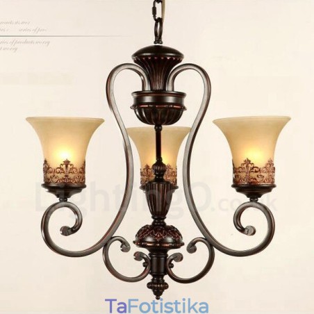 Ενσωματωμένος μεταλλικός πολυέλαιος 3 Light Rustic Lodge Ενσωματωμένος μεταλλικός πολυέλαιος 3 Light Rustic Lodge