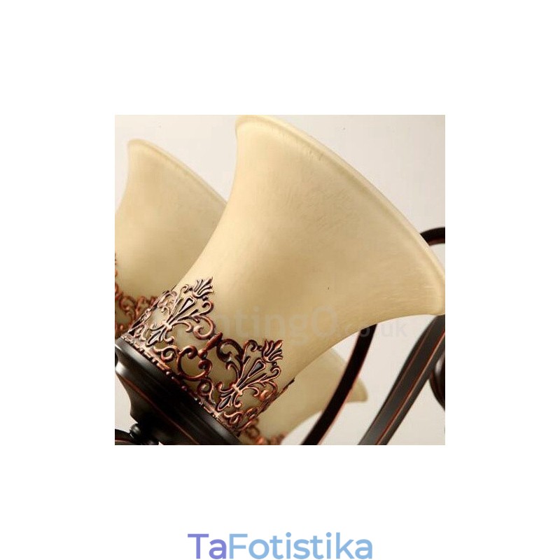 Ενσωματωμένος μεταλλικός πολυέλαιος 3 Light Rustic Lodge