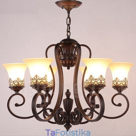 Ενσωματωμένος μεταλλικός πολυέλαιος 6 Light Rustic Lodge Ενσωματωμένος μεταλλικός πολυέλαιος 6 Light Rustic Lodge
