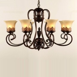 Ενσωματωμένος μεταλλικός πολυέλαιος 8 Light Rustic Lodge
