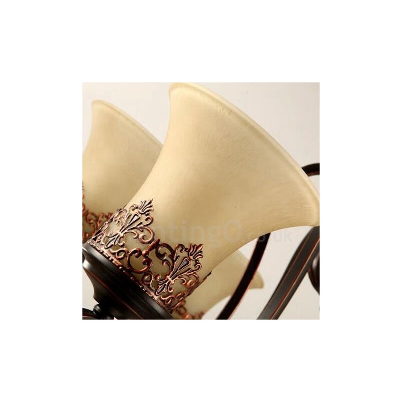 Ενσωματωμένος μεταλλικός πολυέλαιος 12 Light Rustic Lodge