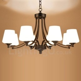 Ενσωματωμένος μεταλλικός πολυέλαιος 8 Light Rustic Lodge