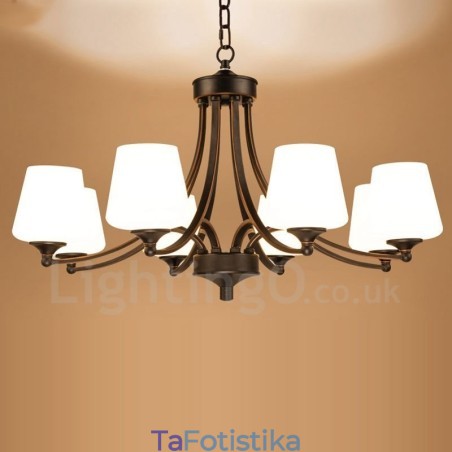 Ενσωματωμένος μεταλλικός πολυέλαιος 8 Light Rustic Lodge Ενσωματωμένος μεταλλικός πολυέλαιος 8 Light Rustic Lodge