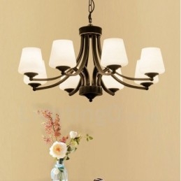 Ενσωματωμένος μεταλλικός πολυέλαιος 8 Light Rustic Lodge
