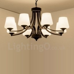 Ενσωματωμένος μεταλλικός πολυέλαιος 8 Light Rustic Lodge