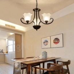 Ενσωματωμένος μεταλλικός πολυέλαιος 3 Light Rustic Lodge