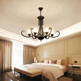 Ενσωματωμένος μεταλλικός πολυέλαιος 6 Light Rustic Lodge