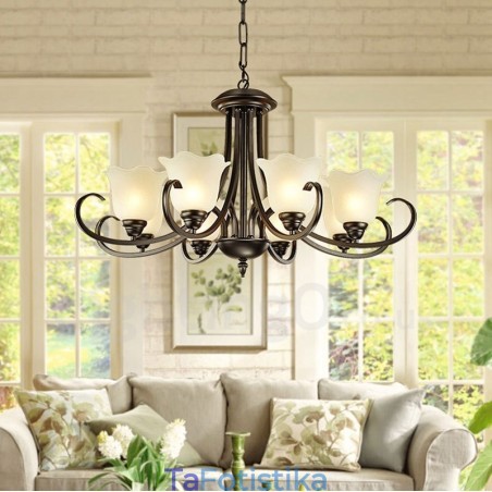 Ενσωματωμένος μεταλλικός πολυέλαιος 8 Light Rustic Lodge Ενσωματωμένος μεταλλικός πολυέλαιος 8 Light Rustic Lodge