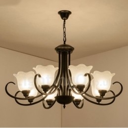 Ενσωματωμένος μεταλλικός πολυέλαιος 8 Light Rustic Lodge