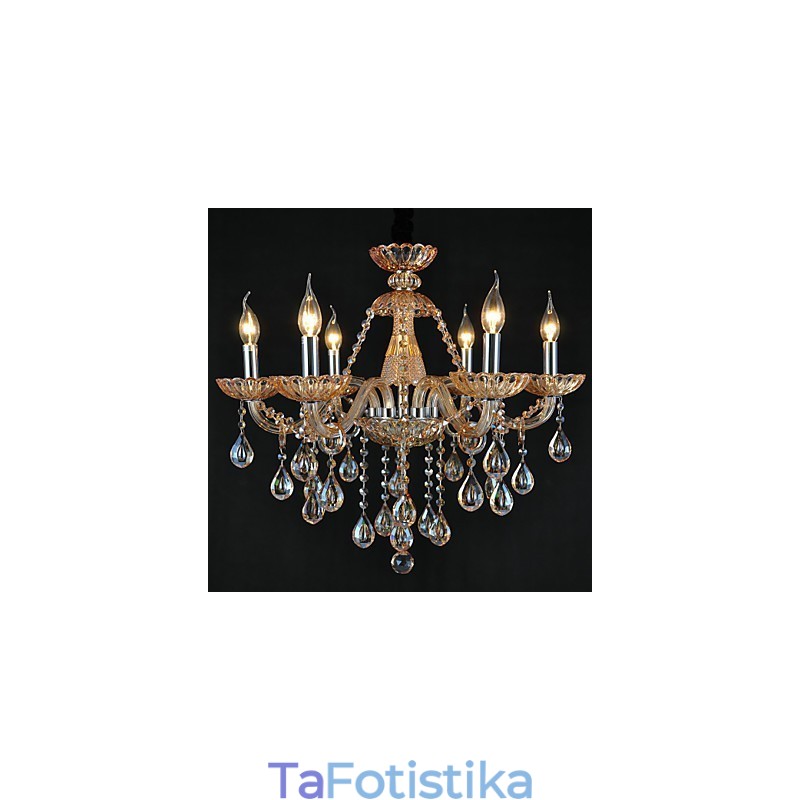 Πολυέλαιος Crystal Traditional Classic Glass 6 Light