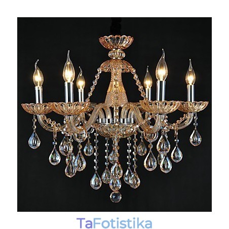 Πολυέλαιος Crystal Traditional Classic Glass 6 Light Πολυέλαιος Crystal Traditional Classic Glass 6 Light