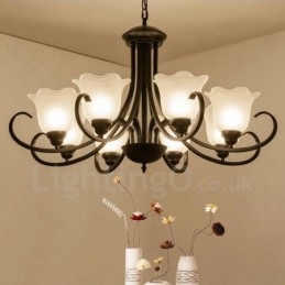 Ενσωματωμένος μεταλλικός πολυέλαιος 8 Light Rustic Lodge
