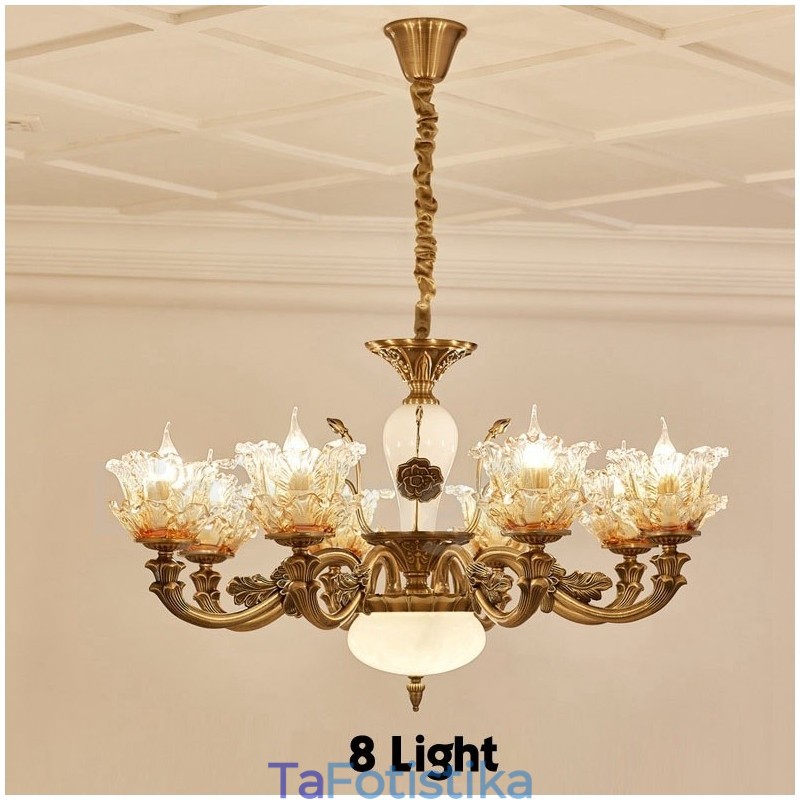 8 Light Traditional Classic Ενσωματωμένος Μεταλλικός Πολυέλαιος