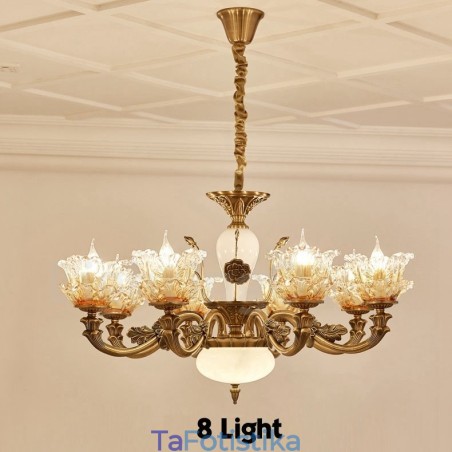 8 Light Traditional Classic Ενσωματωμένος Μεταλλικός Πολυέλαιος 8 Light Traditional Classic Ενσωματωμένος Μεταλλικός Πολυέλαιος