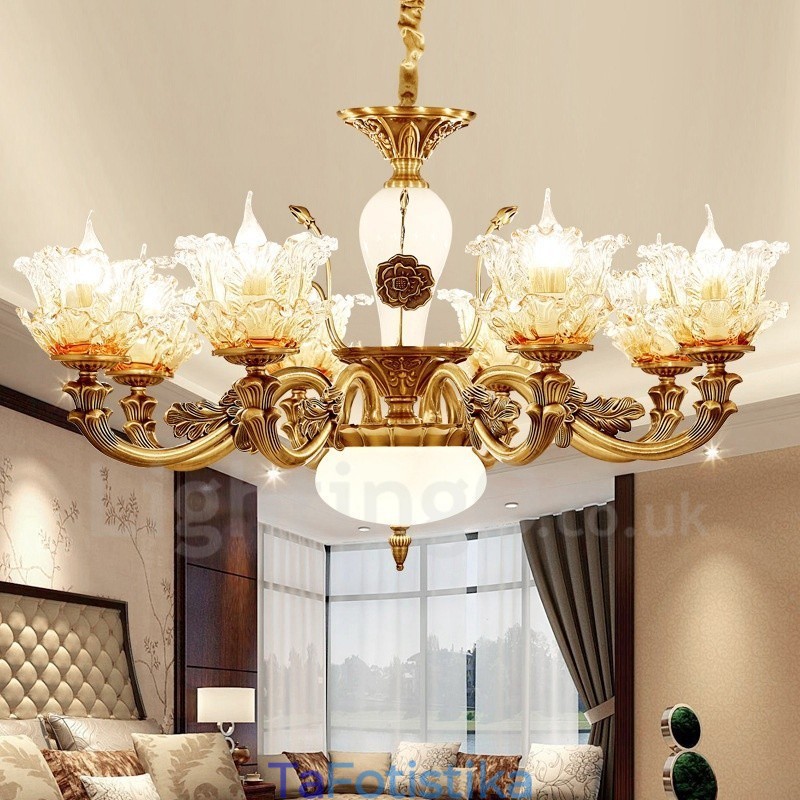 8 Light Traditional Classic Ενσωματωμένος Μεταλλικός Πολυέλαιος