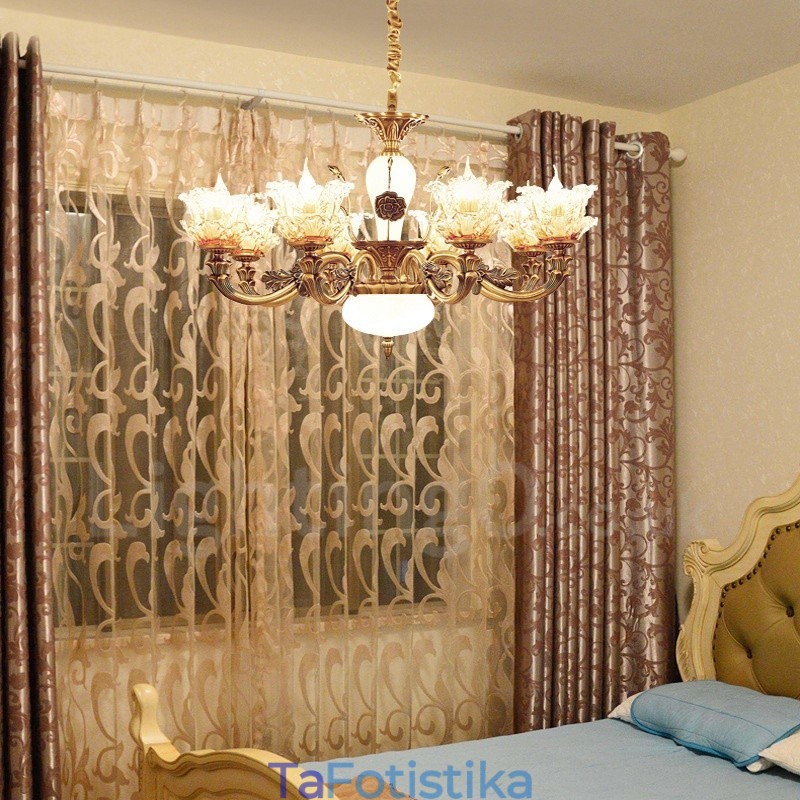 8 Light Traditional Classic Ενσωματωμένος Μεταλλικός Πολυέλαιος