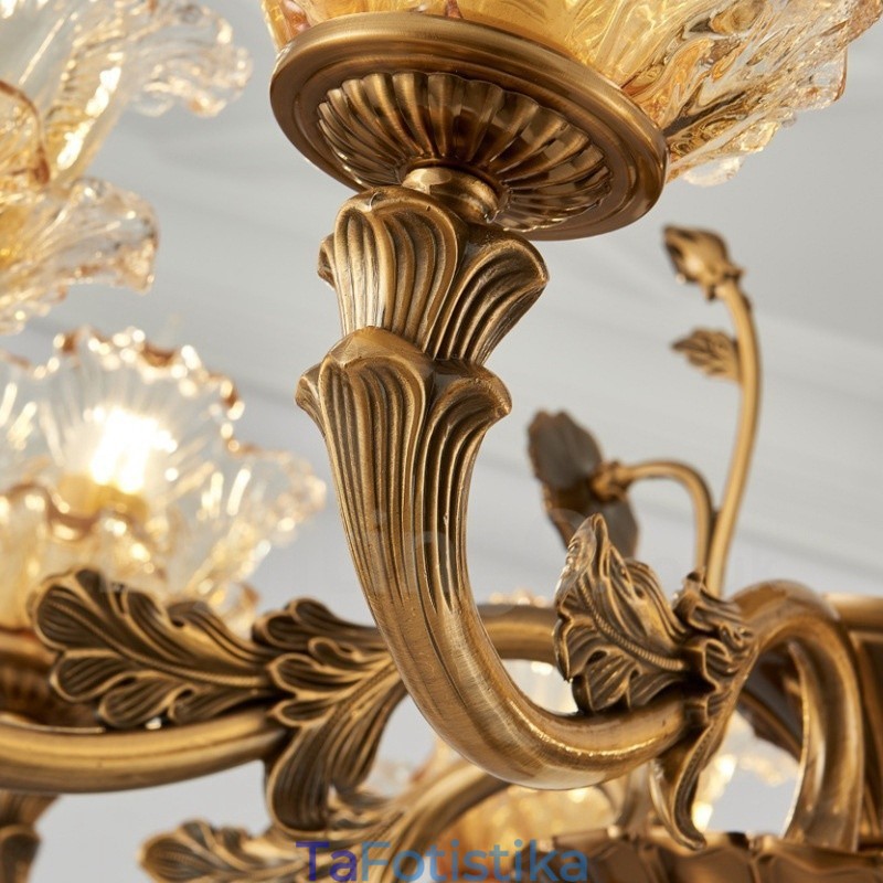 8 Light Traditional Classic Ενσωματωμένος Μεταλλικός Πολυέλαιος