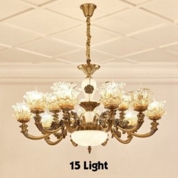15 Light Traditional Classic Ενσωματωμένος Μεταλλικός Πολυέλαιος