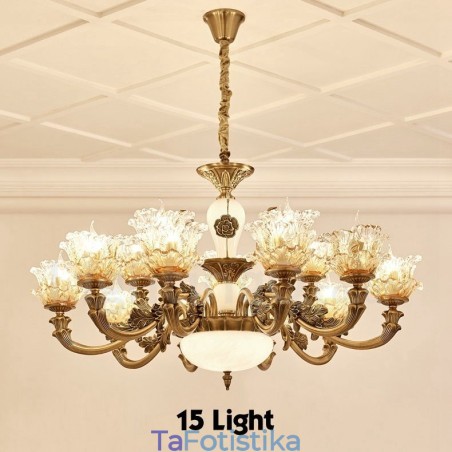 15 Light Traditional Classic Ενσωματωμένος Μεταλλικός Πολυέλαιος 15 Light Traditional Classic Ενσωματωμένος Μεταλλικός Πολυέλαιος