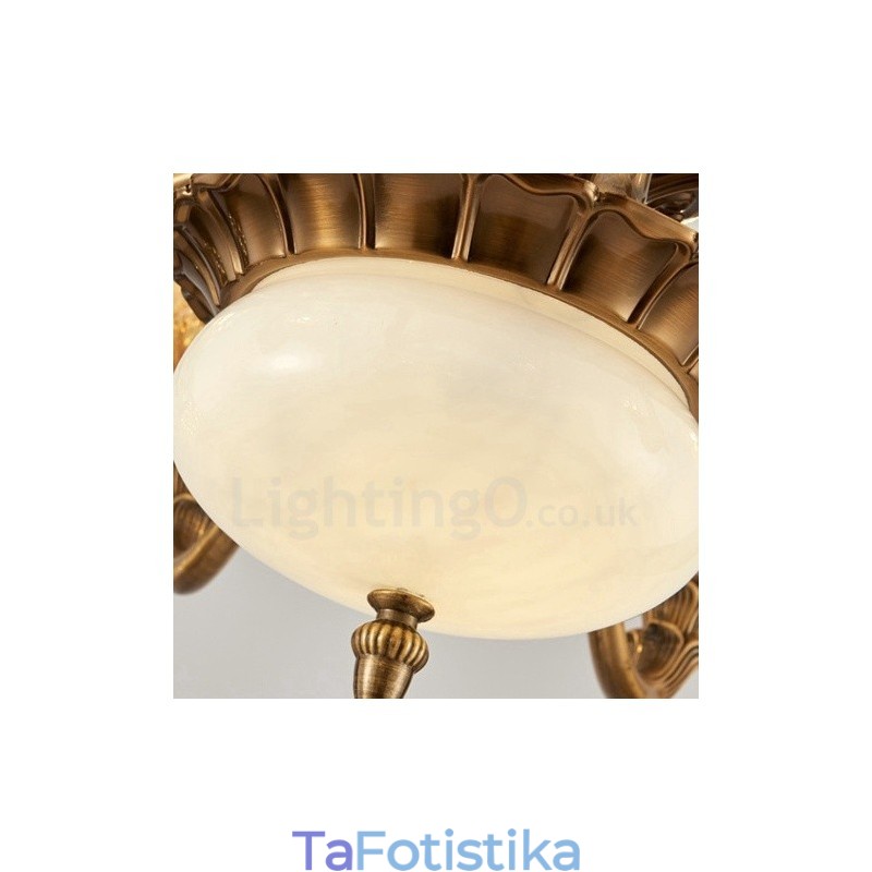 15 Light Traditional Classic Ενσωματωμένος Μεταλλικός Πολυέλαιος