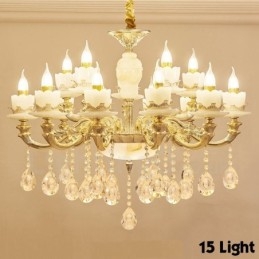 15 Light Traditional Classic Ενσωματωμένος Μεταλλικός Πολυέλαιος