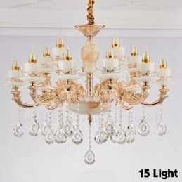 15 Light Traditional Classic Ενσωματωμένος Μεταλλικός Πολυέλαιος